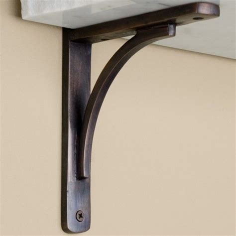 bronze metal shelf brackets|oil rubbed bronze glass shelf.